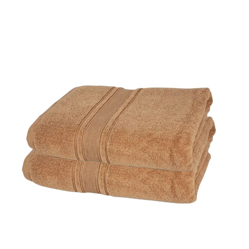 Set 2 prosoape pufoase de lux, alb, 100% bumbac pieptanat, 650 g/mp | 0493-PK