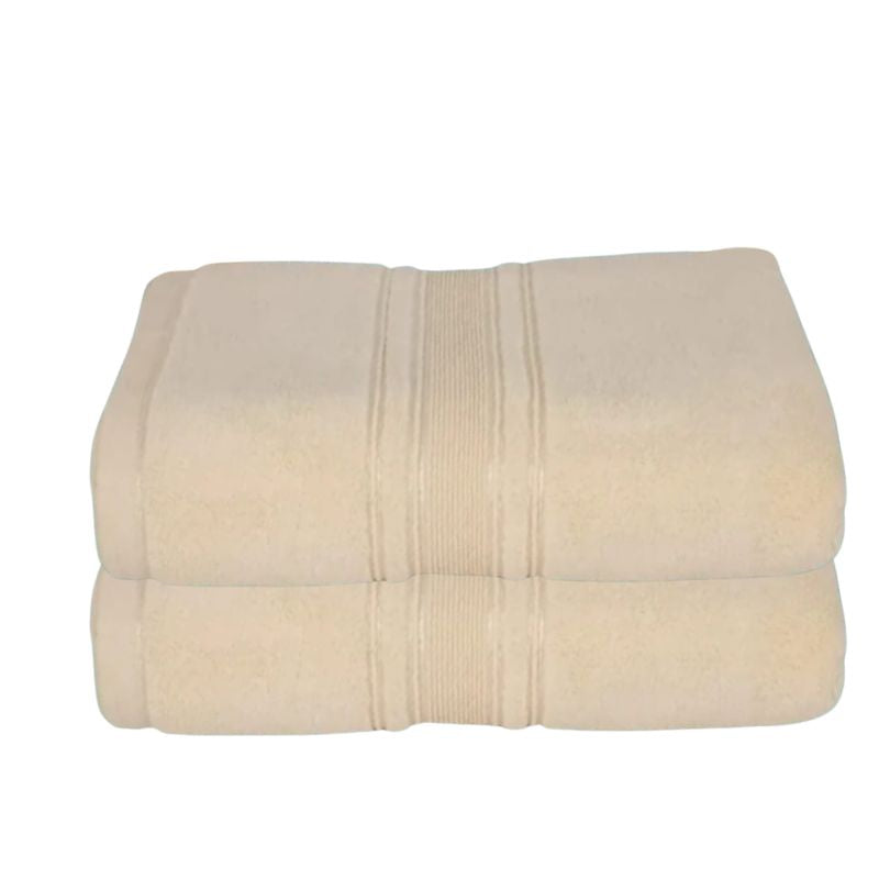 Set 2 prosoape pufoase de lux, alb, 100% bumbac pieptanat, 650 g/mp | 0494-PK