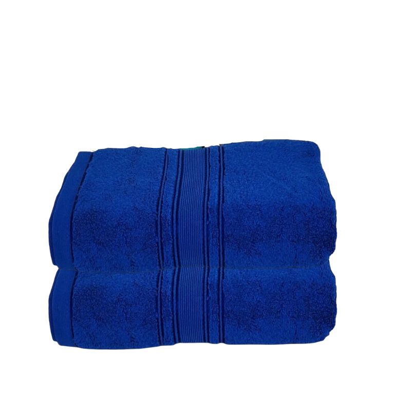 Set 2 prosoape pufoase de lux, alb, 100% bumbac pieptanat, 650 g/mp | 0495-PK