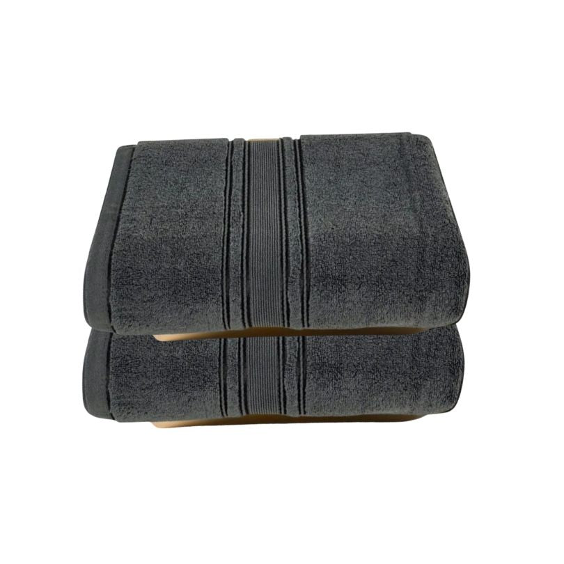 Set 2 prosoape pufoase de lux, alb, 100% bumbac pieptanat, 650 g/mp | 0497-PK