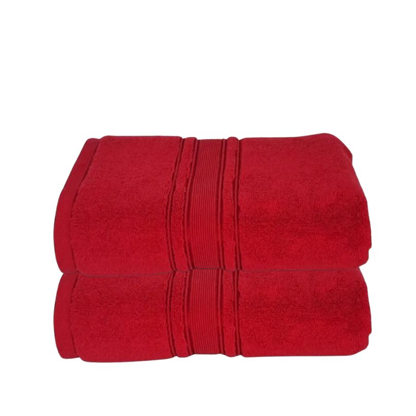 Set 2 prosoape pufoase de lux, alb, 100% bumbac pieptanat, 650 g/mp | 0498-PK