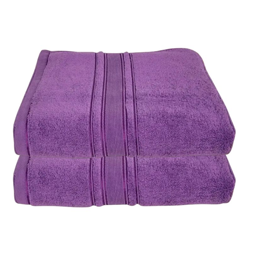 Set 2 prosoape pufoase de lux, alb, 100% bumbac pieptanat, 650 g/mp | 0499-PK