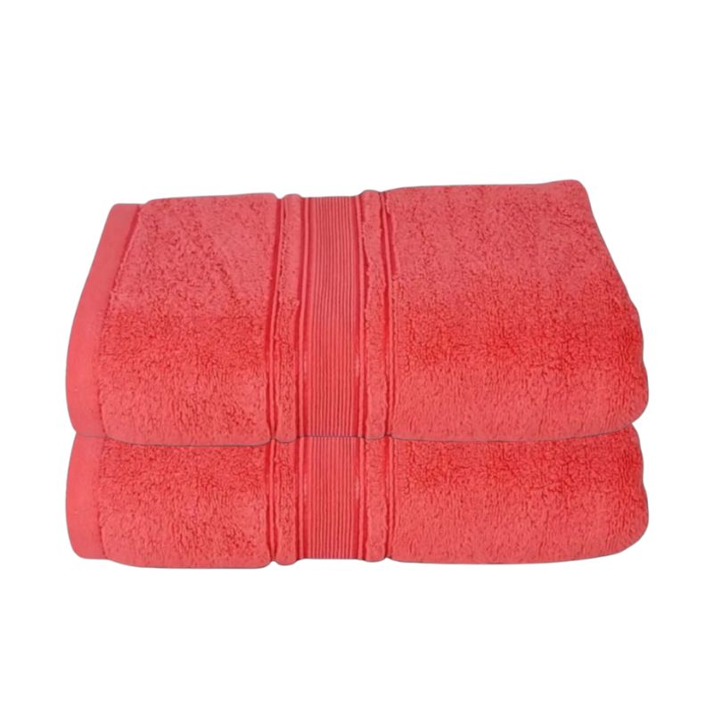 Set 2 prosoape pufoase de lux, alb, 100% bumbac pieptanat, 650 g/mp | 0500-PK