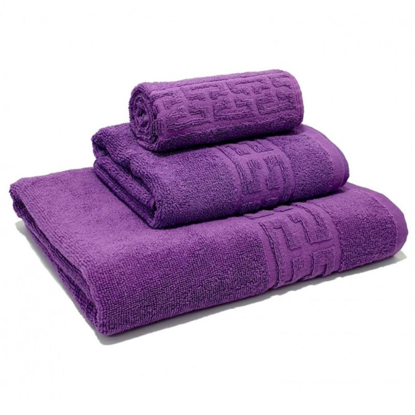 Set 3 prosoape – 1 mic, 1 mediu, 1 mare, bumbac 100%, 500 g/mp, model Greek | 0612-PK