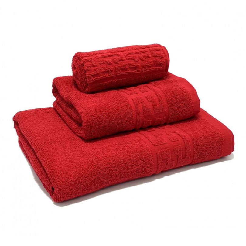 Set 3 prosoape – 1 mic, 1 mediu, 1 mare, bumbac 100%, 500 g/mp, model Greek | 0613-PK