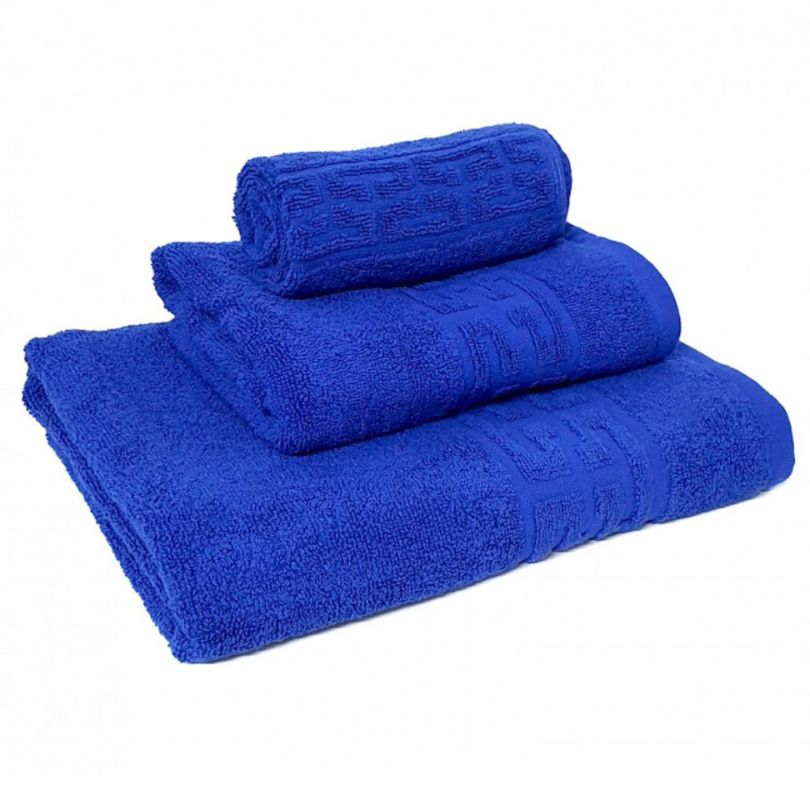 Set 3 prosoape – 1 mic, 1 mediu, 1 mare, bumbac 100%, 500 g/mp, model Greek | 0617-PK