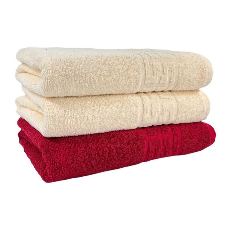 Set 3 prosoape bumbac 100%, 500 g/mp, model Greek, moi si absorbante | 0565-PK