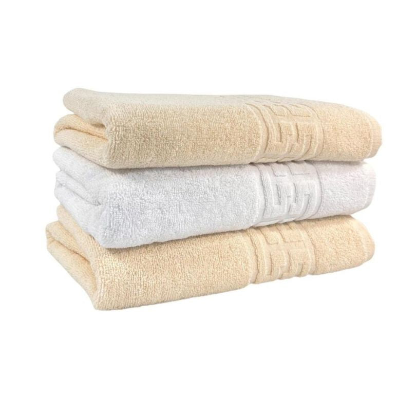 Set 3 prosoape bumbac 100%, 500 g/mp, model Greek, moi si absorbante | 0573-PK