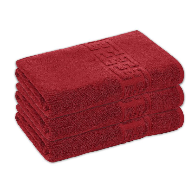 Set 3 prosoape bumbac 100%, 500 g/mp, model Greek, moi si absorbante | 0577-PK 