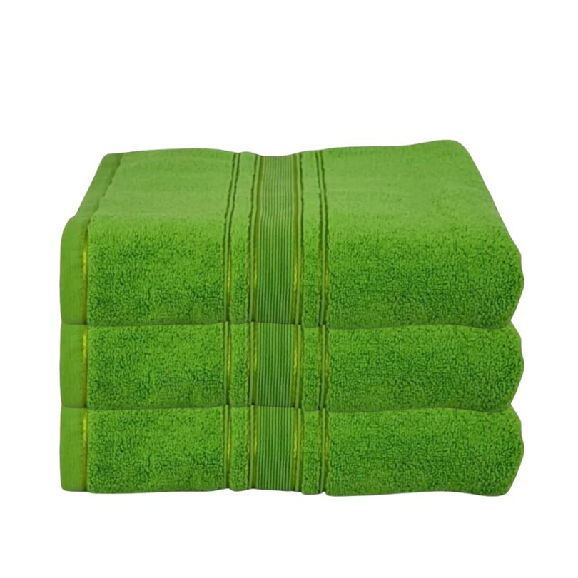 Set 3 prosoape pufoase de lux, alb, 100% bumbac pieptanat, 650 g/mp | 0505-PK