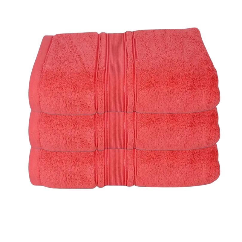 Set 3 prosoape pufoase de lux, alb, 100% bumbac pieptanat, 650 g/mp | 0508-PK