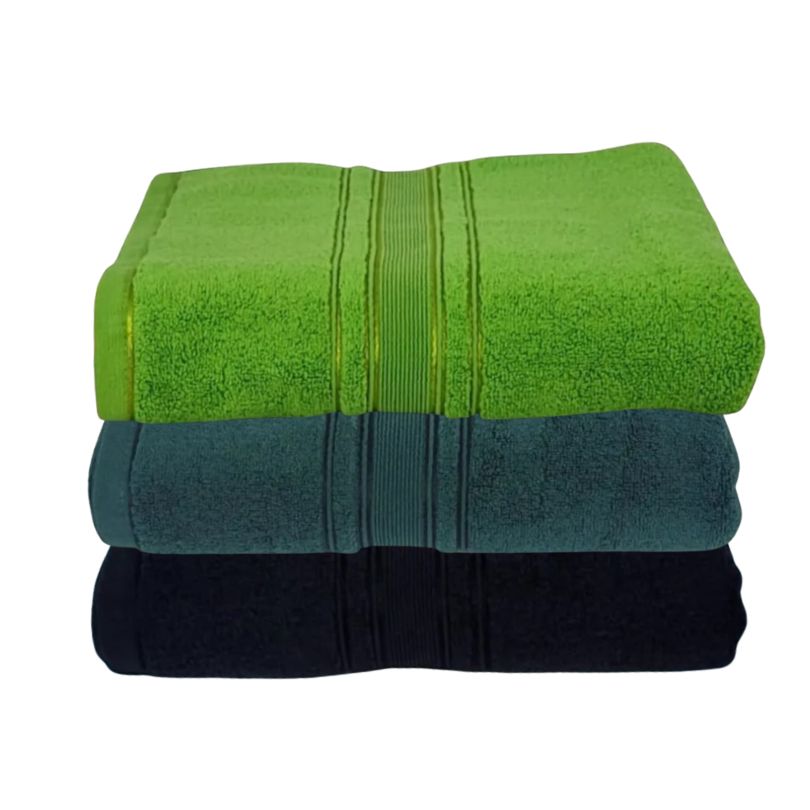 Set 3 prosoape pufoase de lux, alb, 100% bumbac pieptanat, 650 g/mp | 0510-PK