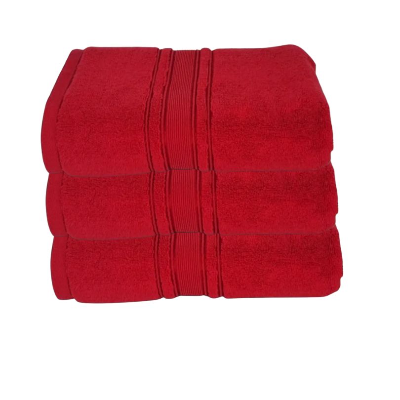 Set 3 prosoape pufoase de lux, alb, 100% bumbac pieptanat, 650 g/mp | 0511-PK