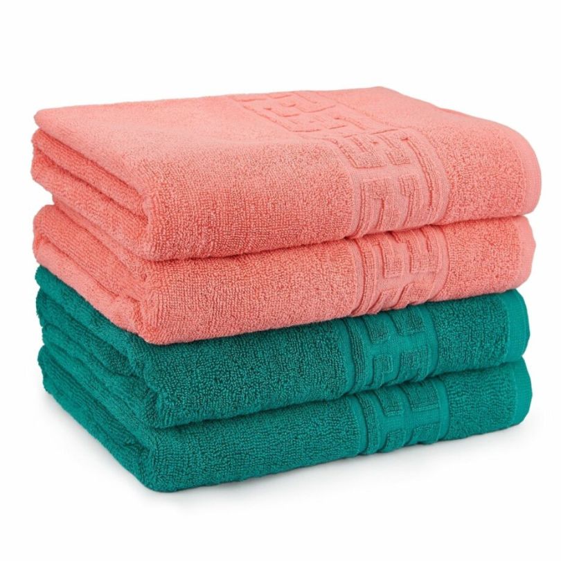 Set 4 prosoape bumbac 100%, 500 g/mp, model Greek, moi si absorbante | 0659-PK