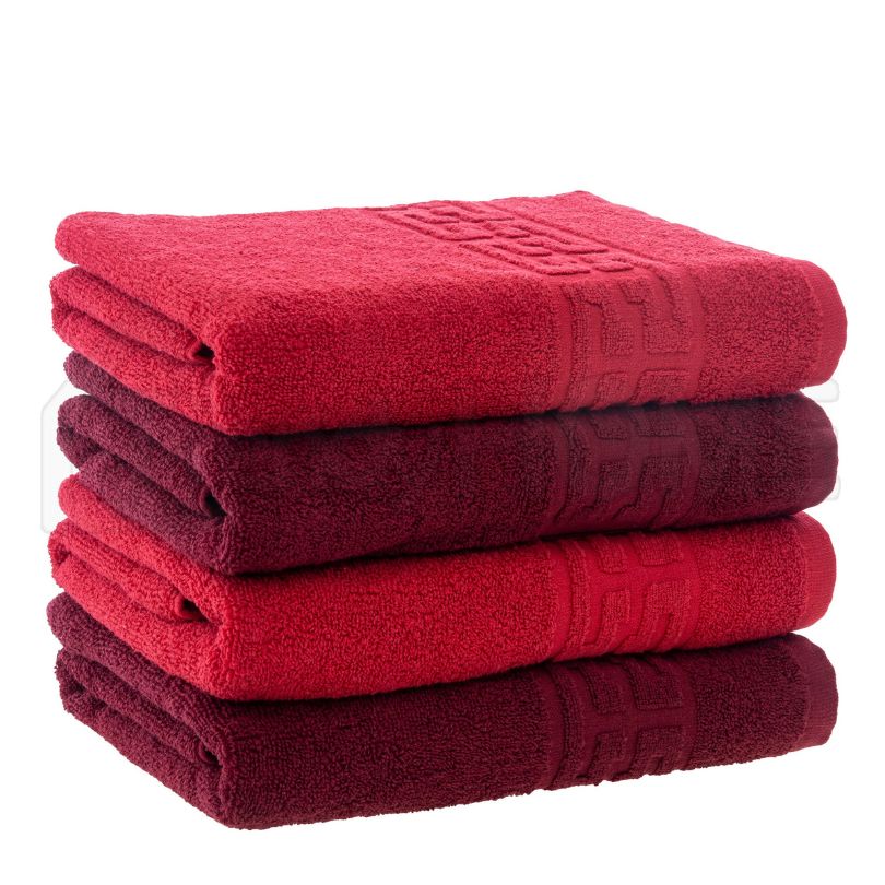 Set 4 prosoape bumbac 100%, 500 g/mp, model Greek, moi si absorbante | 0667-PK