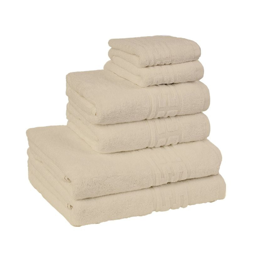 Set 6 prosoape Greek, bumbac 100%, 500 g/mp, ultra moi și absorbante | 0922-PK 