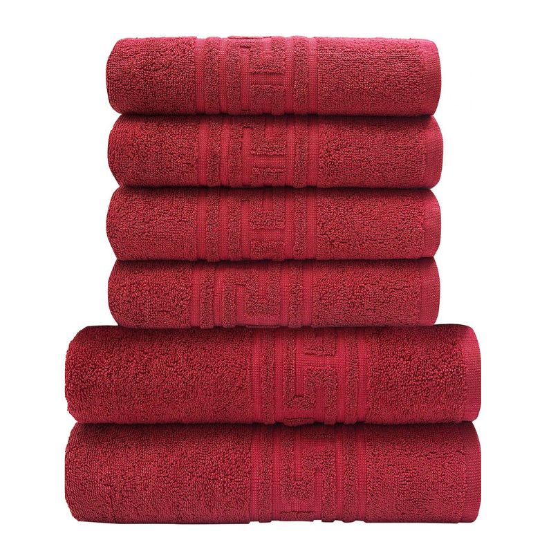 Set 6 prosoape Greek, bumbac 100%, 500 g/mp, ultra moi și absorbante | 0928-PK 