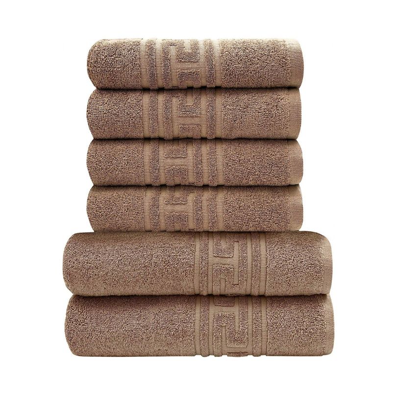 Set 6 prosoape Greek, bumbac 100%, 500 g/mp, ultra moi și absorbante | 0929-PK 