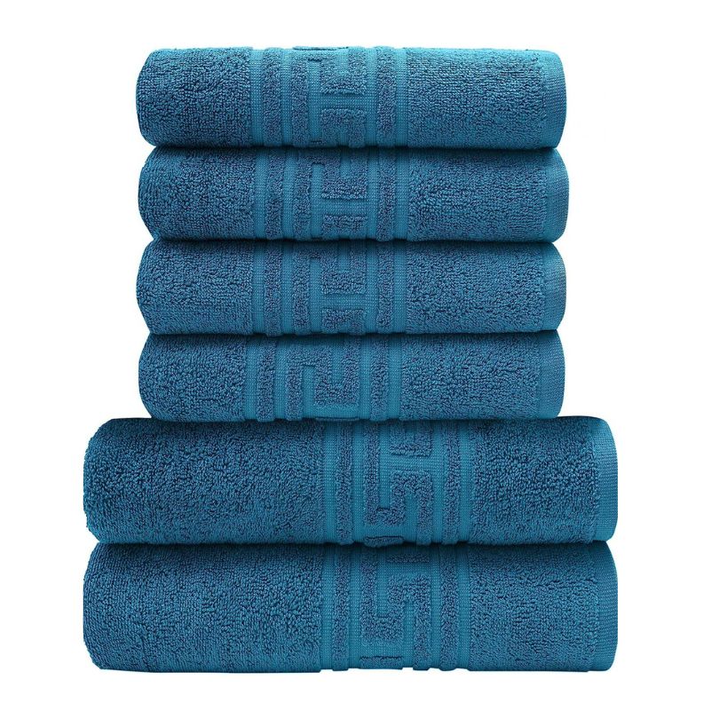 Set 6 prosoape Greek, bumbac 100%, 500 g/mp, ultra moi și absorbante | 0930-PK 