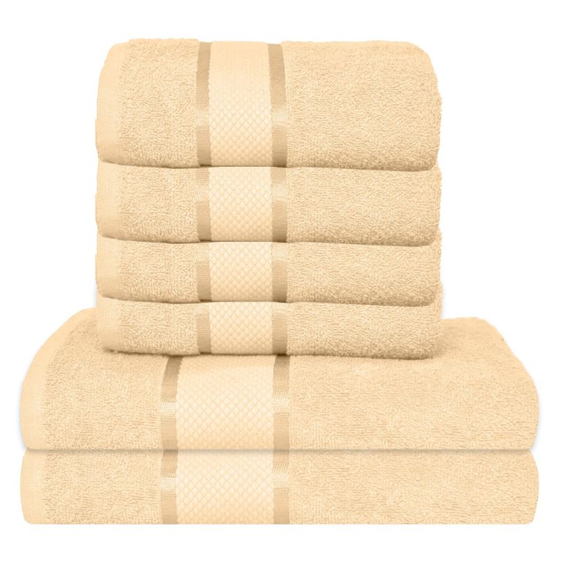 Set 6 prosoape bumbac 100%, 500 g/mp, model Dunga, ultra moi și absorbante|1051-PK