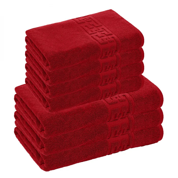 Set 7 prosoape Greek, bumbac 100%, 500 g/mp, ultra moi și absorbante | 0932-PK 