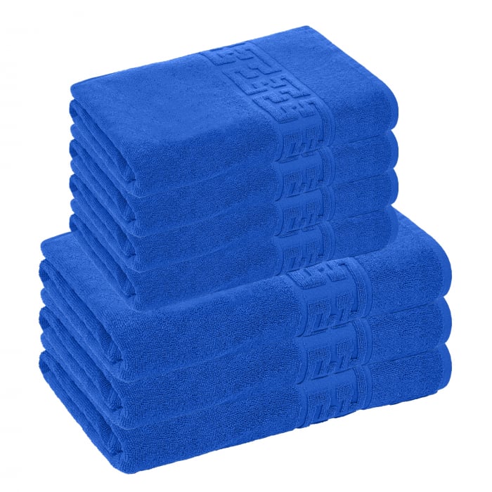 Set 7 prosoape Greek, bumbac 100%, 500 g/mp, ultra moi și absorbante | 0933-PK 