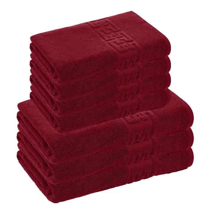 Set 7 prosoape Greek, bumbac 100%, 500 g/mp, ultra moi și absorbante | 0939-PK 