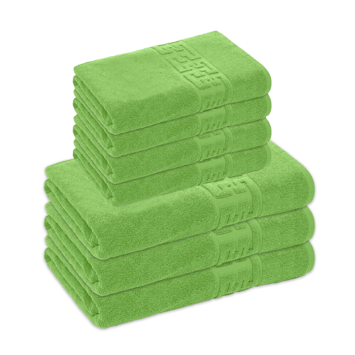 Set 7 prosoape Greek, bumbac 100%, 500 g/mp, ultra moi și absorbante | 0942-PK 