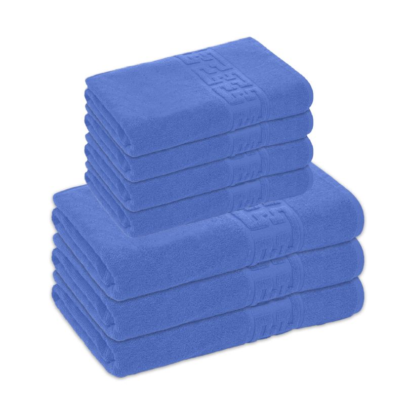 Set 7 prosoape Greek, bumbac 100%, 500 g/mp, ultra moi și absorbante | 0956-PK