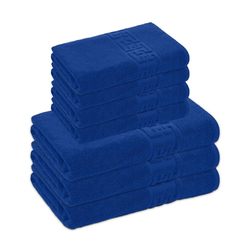 Set 7 prosoape Greek, bumbac 100%, 500 g/mp, ultra moi și absorbante | 0957-PK