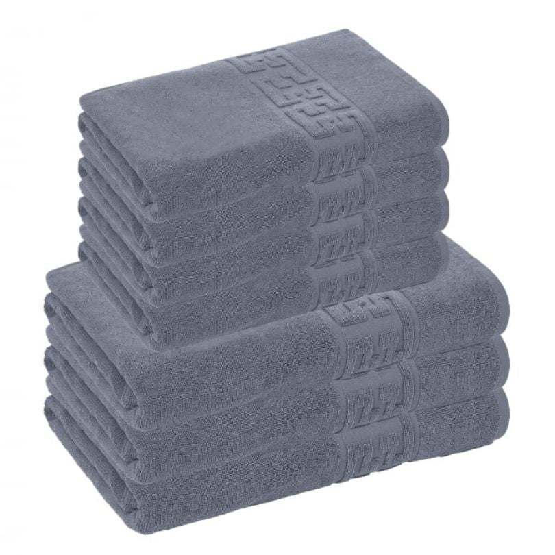 Set 7 prosoape Greek, bumbac 100%, 500 g/mp, ultra moi și absorbante | 0963-PK