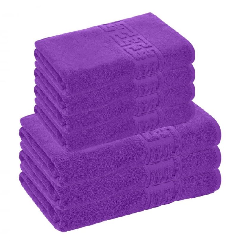 Set 7 prosoape Greek, bumbac 100%, 500 g/mp, ultra moi și absorbante | 0964-PK