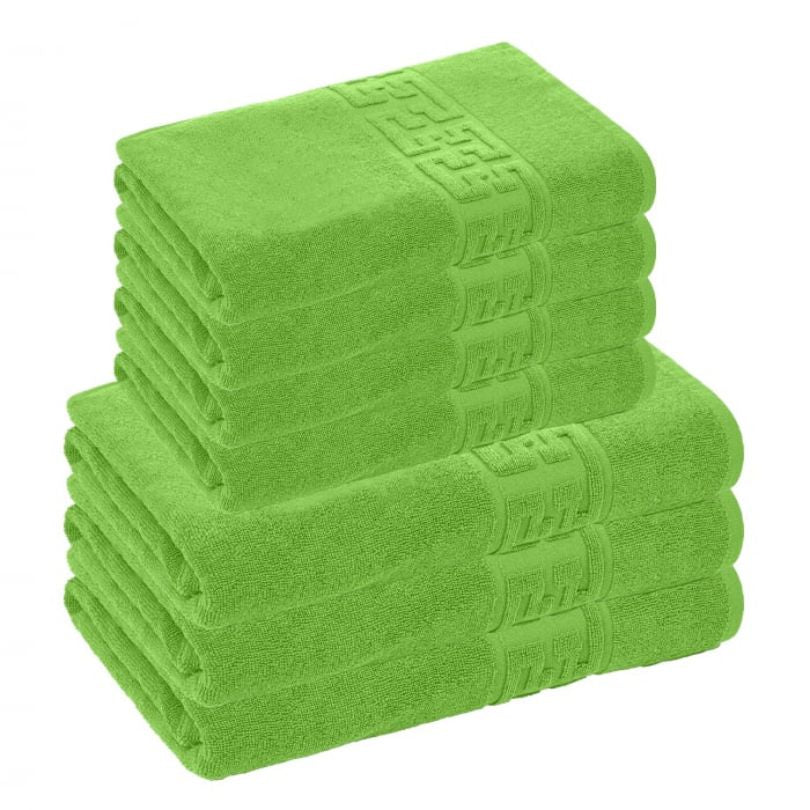 Set 7 prosoape Greek, bumbac 100%, 500 g/mp, ultra moi și absorbante | 0966-PK