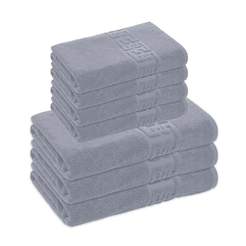 Set 7 prosoape Greek, bumbac 100%, 500 g/mp, ultra moi și absorbante | 0971-PK