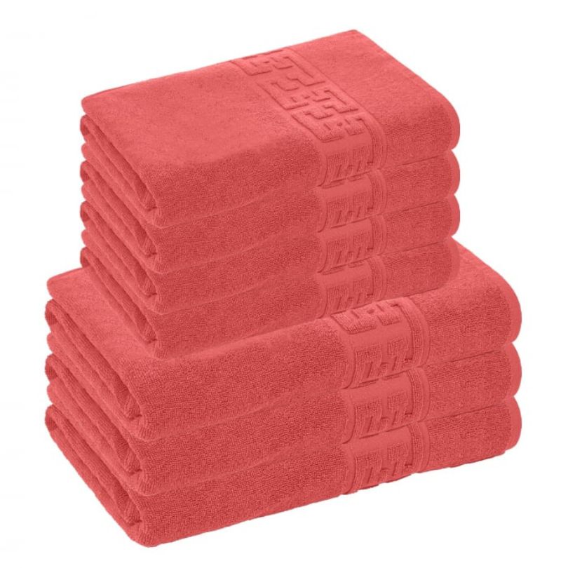 Set 7 prosoape Greek, bumbac 100%, 500 g/mp, ultra moi și absorbante | 0972-PK