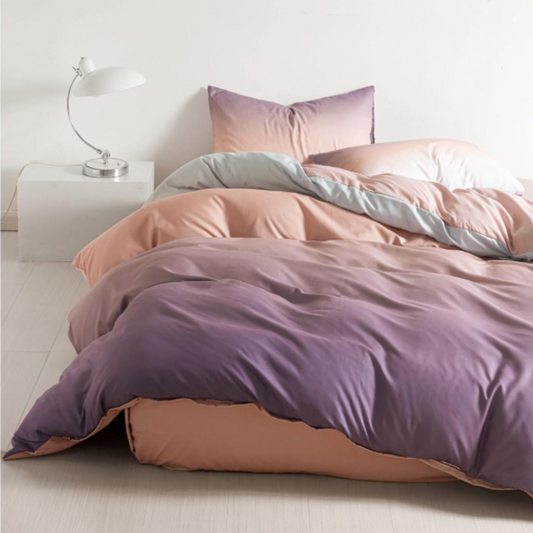 Set lenjerie de pat bumbac satinat 4 piese – Design rafinat și textură delicată, Cod 0027-S