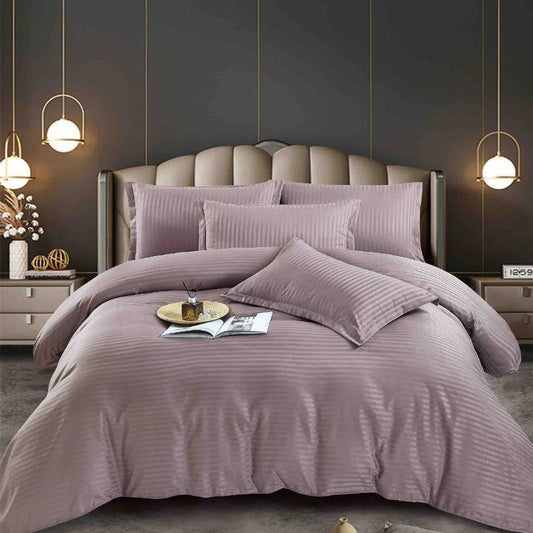 Set lenjerie de pat damasc 1 persoană – Calitate superioară, 100% bumbac, Cod 0595-J