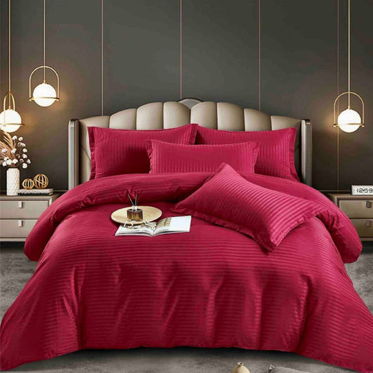 Set lenjerie de pat damasc 1 persoană – Calitate superioară, 100% bumbac, Cod 0596-J