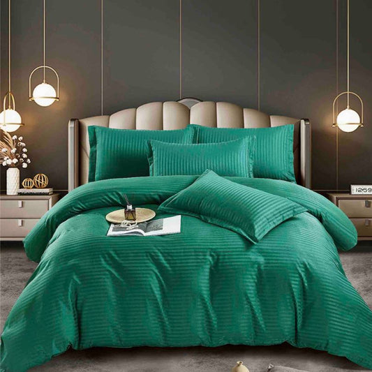 Set lenjerie de pat damasc 1 persoană – Calitate superioară, 100% bumbac, Cod 0598-J